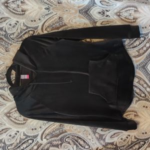 Black Velour Hoodie - M (7-9)